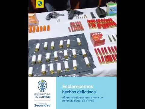 LA COCHA . SECUESTRO DE ARMAS DE FUEGO