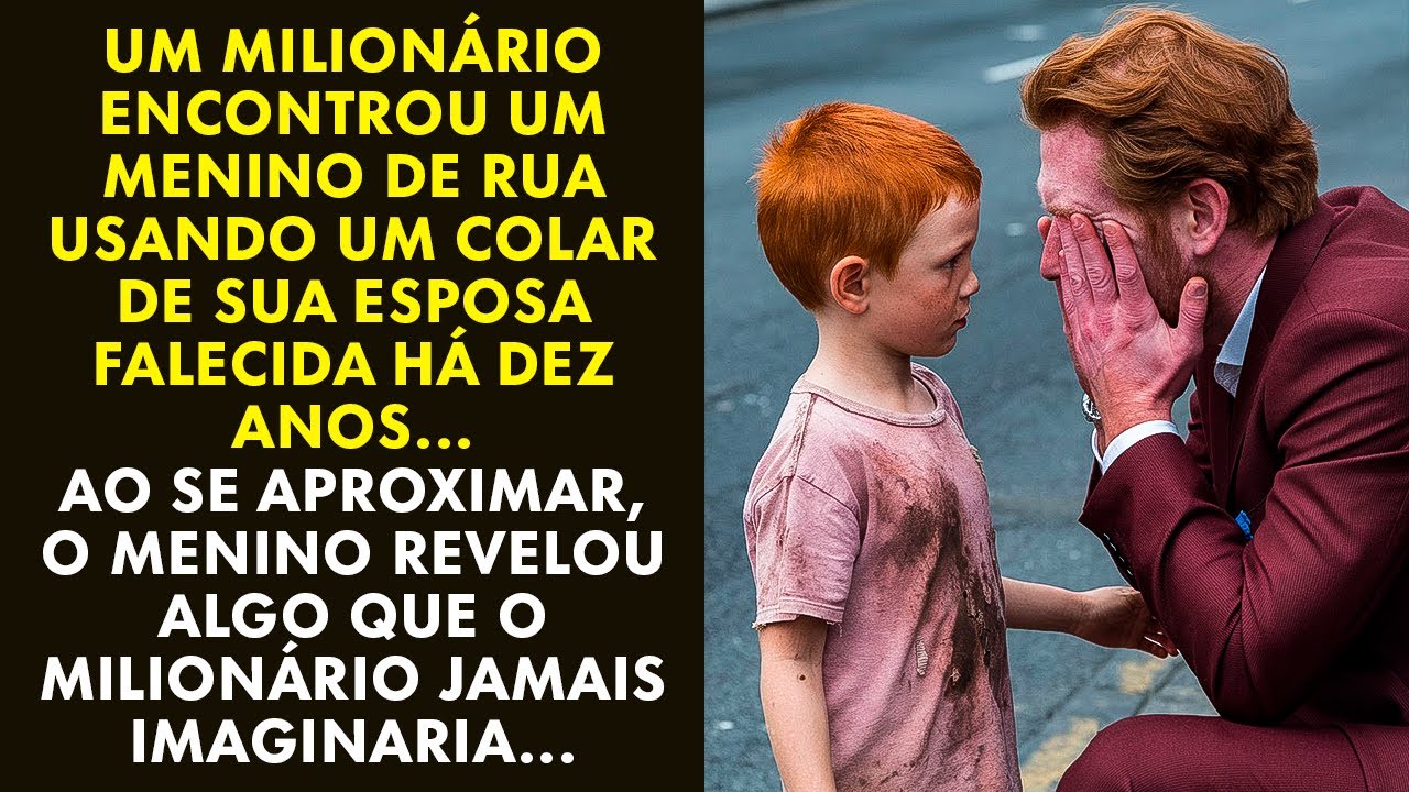 UM MILIONÁRIO ENCONTROU UM MENINO DE RUA USANDO UM COLAR DE SUA ESPOSA FALECIDA HÁ ANOS...