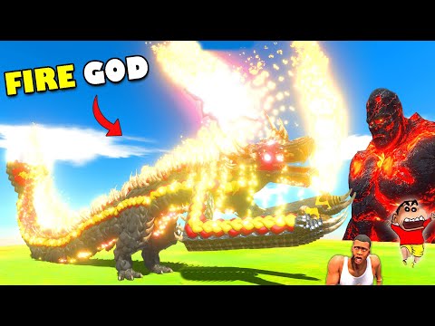 FIGHT with EVERY GOD UNIT in Animal Revolt Battle Simulator | LAVA ICE SUN GOD with SHINCHAN CHOP