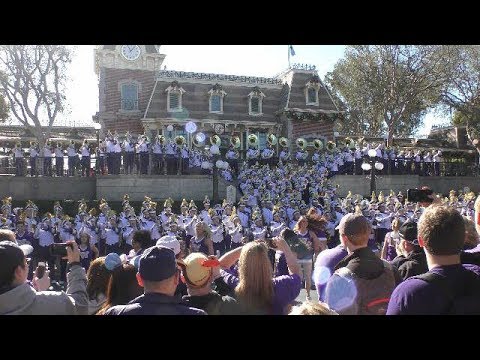 University of Washington Husky Marching Band - 2019 Rose Bowl Pep Rally - Disneyland