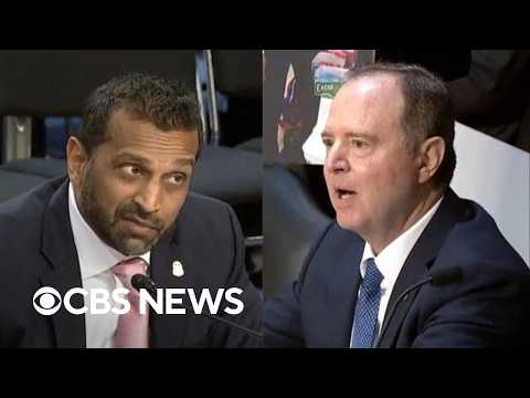 Watch: Patel and Schiff squabble over FBI terminations during Senate hearing