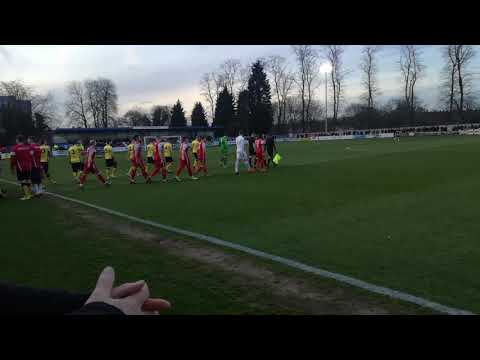 Tadcaster Albion vs Scarborough Athletic, Players entering the pitch.