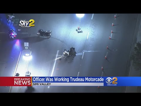 CHP Motorcycle Officer In Justin Trudeau's Motorcade Injured In Crash