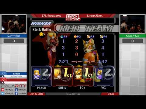 CFL Smackdown 159 Melee - Oaty + Ridz vs Krudo + Lad - Doubles Losers Semis