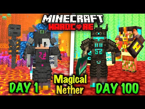Surviving 100 Days in Magical Nether - Hardcore Minecraft Hindi