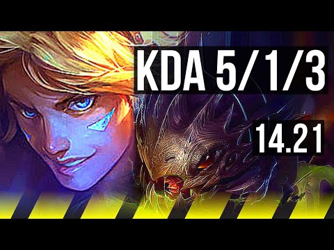 EZREAL & Karma vs KOG'MAW & Zac (ADC) | 5/1/3 | KR Master | 14.21