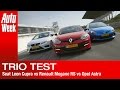 Seat Leon Cupra vs Renault Megane RS vs Opel Astra OPC English subtitled