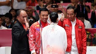 Jokowi Akui Sangat Senang dengan Raihan Medali Emas Lindswell Kwok di Cabang Wushu