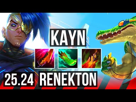 KAYN vs RENEKTON (TOP) | 5k gold comeback | EUW Challenger | 25.24