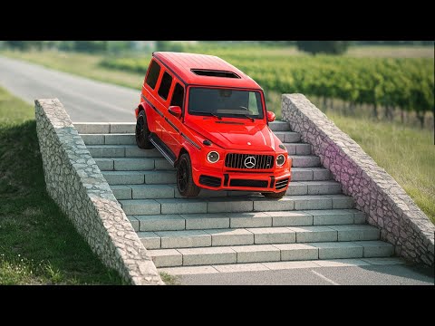 Cars vs Stairs on The Road Challenge #9 in BeamNG Drive!