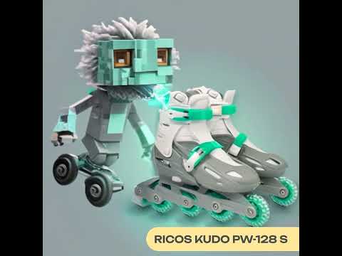 Миниатюра изображения товара Роликовые коньки Ricos Kudo PW-128 S (р-р 31-34, бирюзовый/серый)