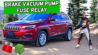 Jeep Cherokee Brake Vacuum Pump Fuse Relay Location Replacement 2014 2023