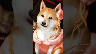 生まれて初めて肖像画になった柴犬
