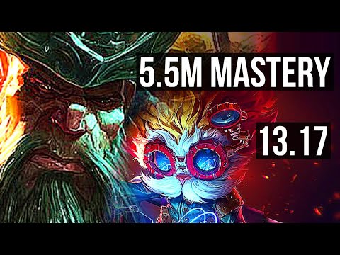 GANGPLANK vs HEIMERDINGER (TOP) | 5.5M mastery, 1900+ games, Legendary, 11/3/10 | EUW Master | 13.17