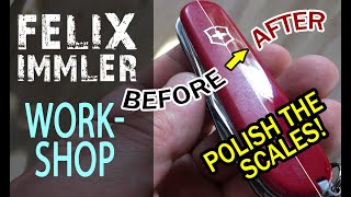 How to polish the scales from your Swiss Army Knife  - Victorinox customize & maintenance 13/20