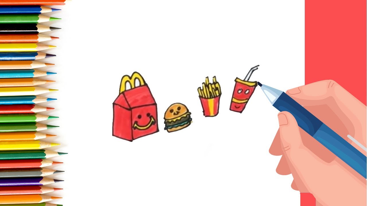 How to draw mc donalds happy meal