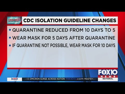 CDC shortens recommended Covid-19 isolation and quarantine time