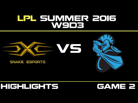 SS vs NB Game 2 Highlights Tencent LPL Summer 2016 W9D3 Snake vs NewBeen   NB vs SS   LPL LOL