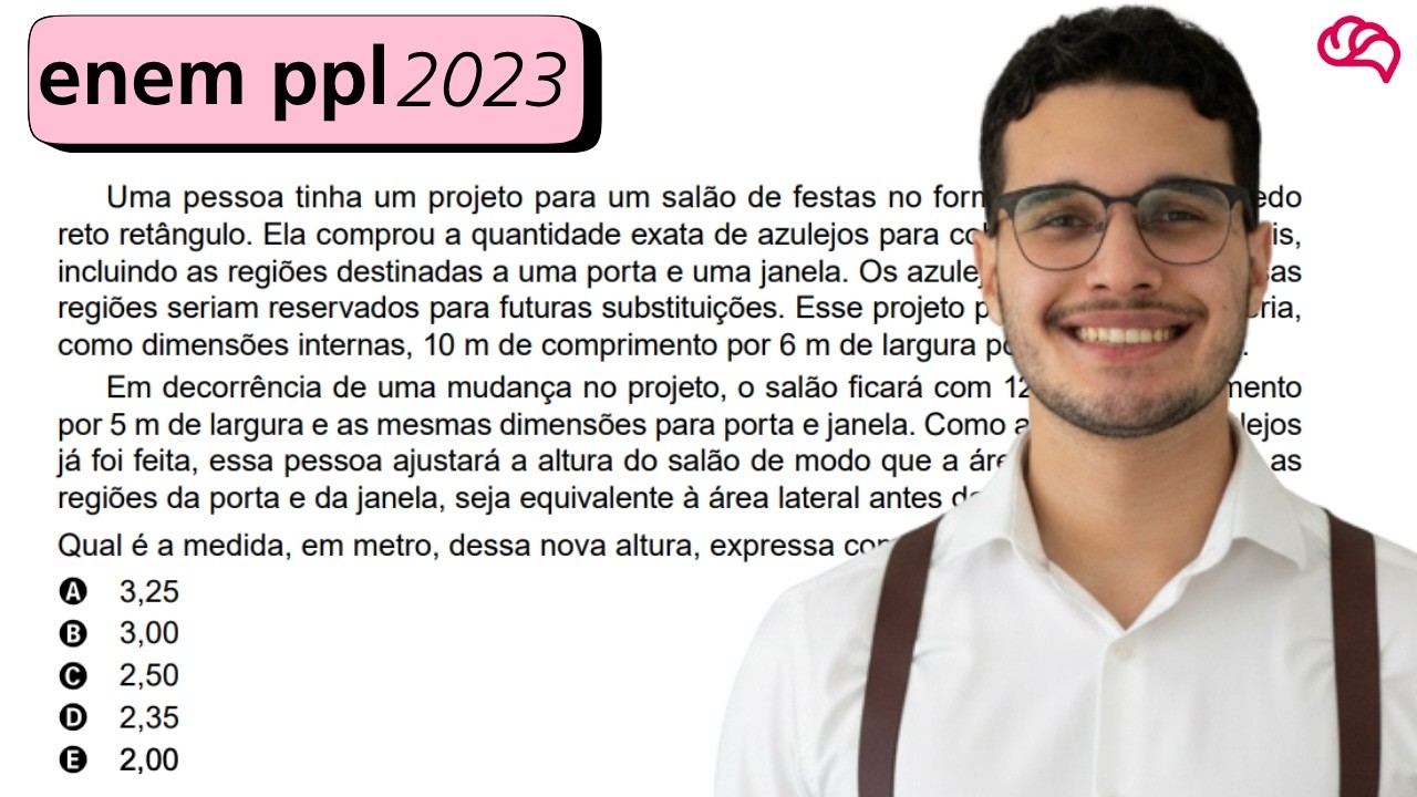 Resolução em Vídeo — Questão 155 ENEM 2023 PPL