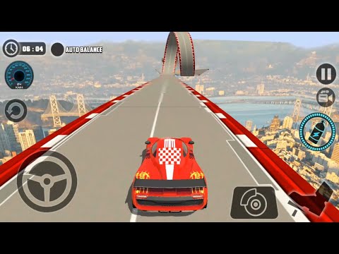 Impossible Car Tracks 3D - Red Car Driving Stunts Simulator Levels 10 to 13 Completed Gameplay