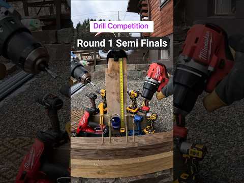 Drill test Dewalt, Milwaukee, Hercules, and Hyder tough battle an 8inch lag #contractor #competition