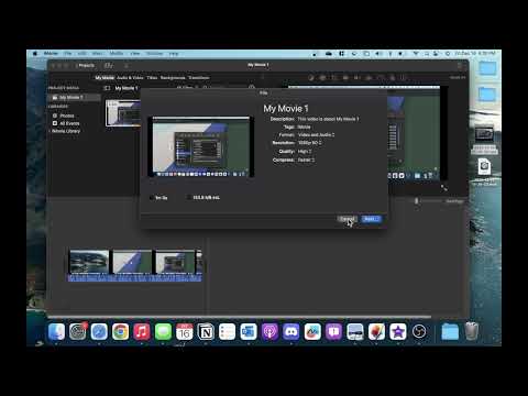 How to Export iMovie Project as .mp4 file