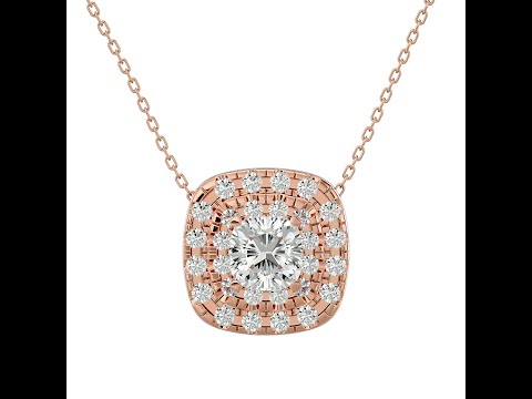 Pandantiv Aur 18k Captivating Fine Halo Real Diamonds - Corina