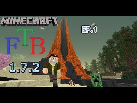 Minecraft FTB Unstable 1.7.2 Pack EP.1: Starting out and being jumped underground