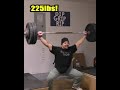 225lbs High Hang POWER SNATCH #shorts
