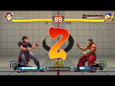 SSF4 AE: Scromps (Chun-Li) VS || Peapo || (Yun)