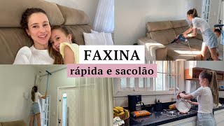 FAXINA rápida, rotina do dia,  sacolão, lavei as cortinas e o sofá ✨ Stella Alves