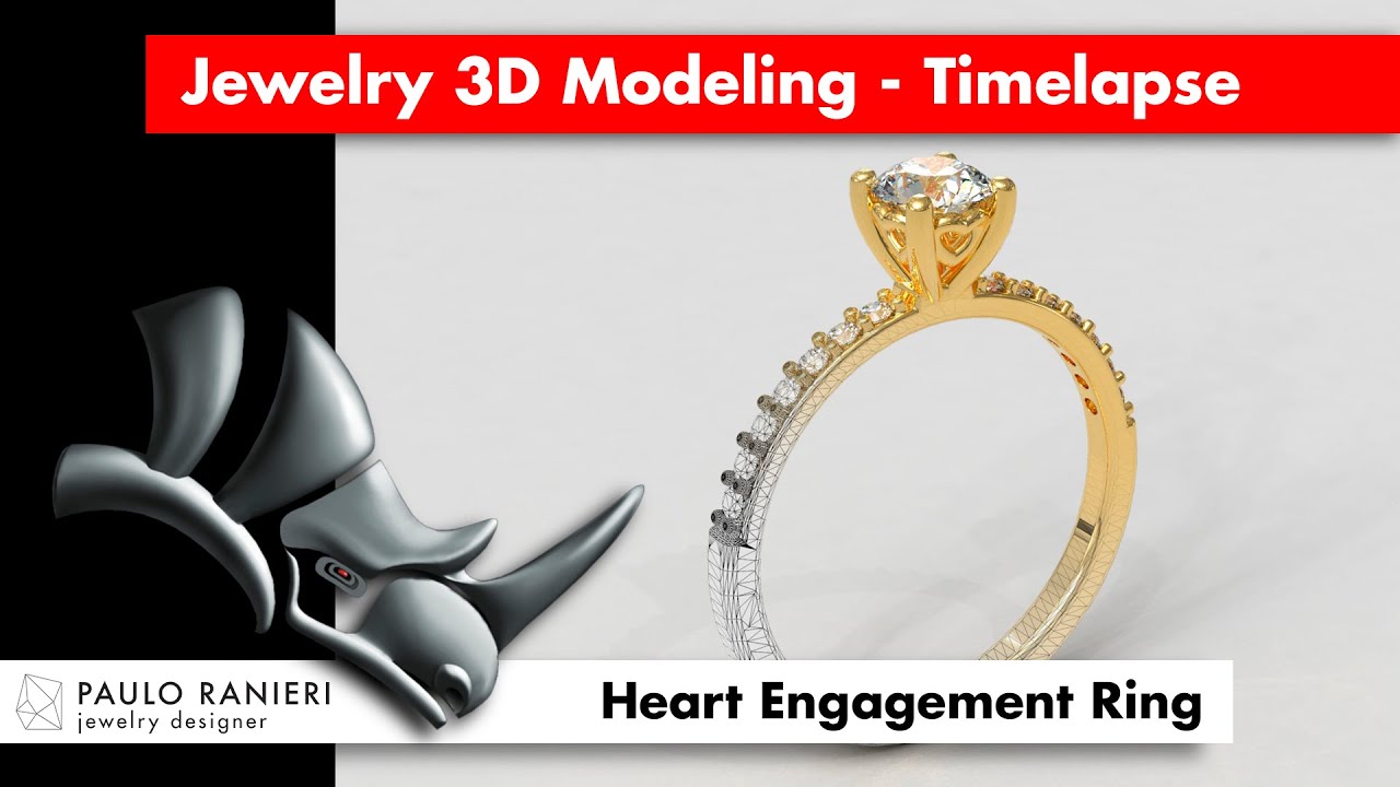 5mm Heart Engagement Ring 3D Print Model