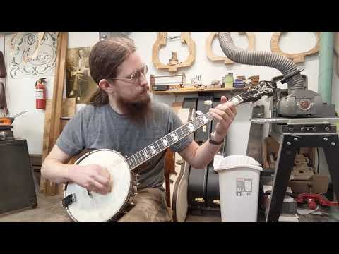 Wildwood Heirloom Open Back Banjo Tubaphone Tone ring Flamed Maple neck Engraved Inlays Old Time image 20