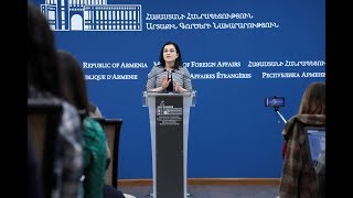 ԱԳՆ մամուլի խոսնակ Աննա Նաղդալյանի ճեպազրույցը լրագրողների հետ 05.02.2019