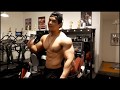 Jun Choi Arms workout after posing in Limitless gym