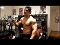 Jun Choi Arms workout after posing in Limitless gym