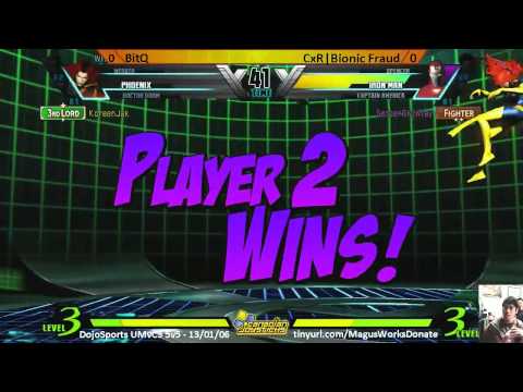 BitQ vs CxR Bionic Fraud - Dojo Sports League 5v5 UMvC3 - Team Danger Room vs Team Panic Kings