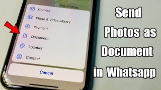 Send Photos as Document on Whatsapp in Iphone