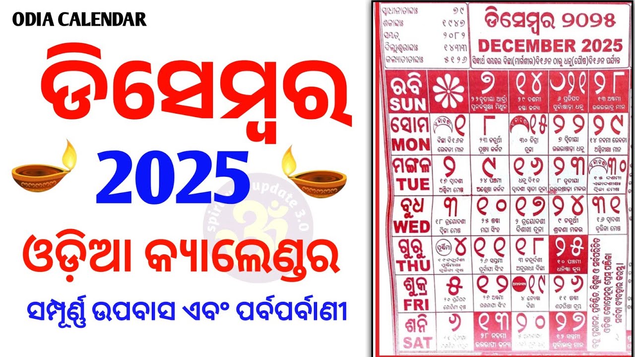  December 2025 Odia Calendar | Calendar 2025 December | Kohinoor Calendar 2025 December #2025
