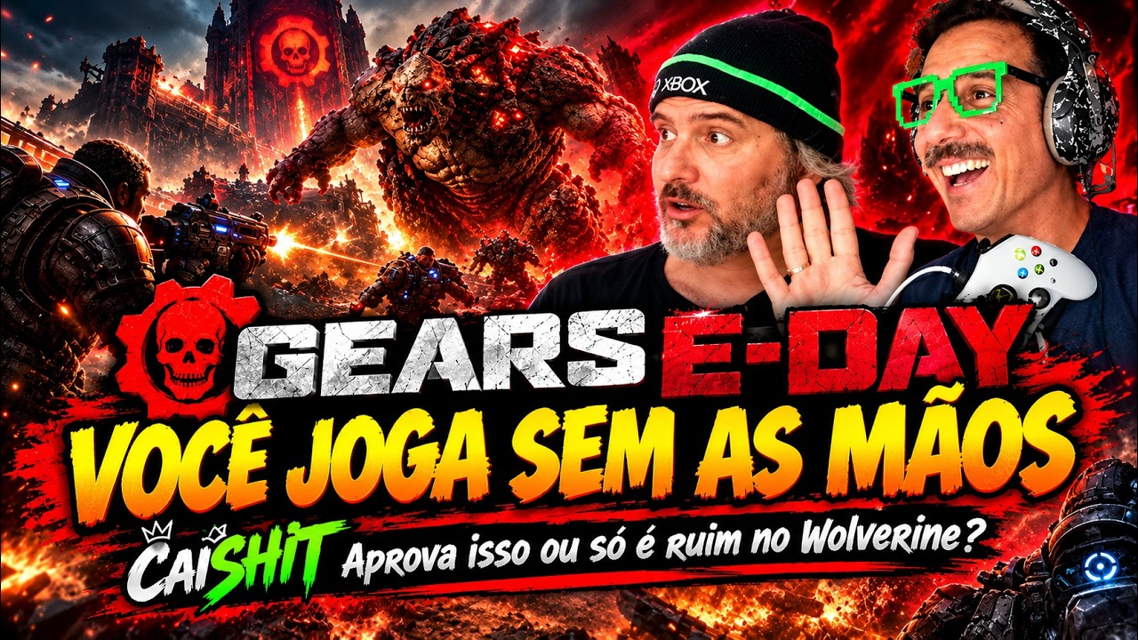 🎮🚨ISSO AGORA PODE, CaiSHIT? Gears of War: E-Day -  Você joga SEM AS MÃOS! #Gearseday