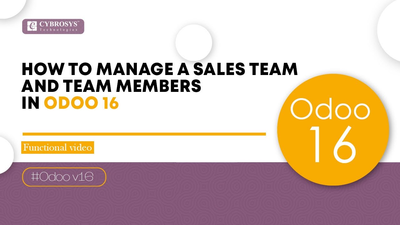 How to Manage a Sales Team & Team Members Odoo 16 CRM | Odoo 16 CRM Videos