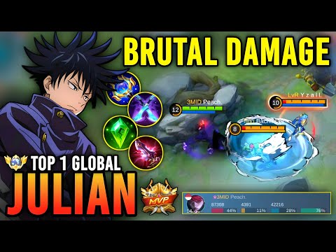 BRUTAL DAMAGE!! JULIAN BEST BUILD 2023 | TOP 1 GLOBAL JULIAN GAMEPLAY - MOBILE LEGENDS