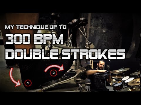 Double Stroke Technique up to 300 BPM on Bass Drum