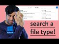 How to search a file type in windows 10