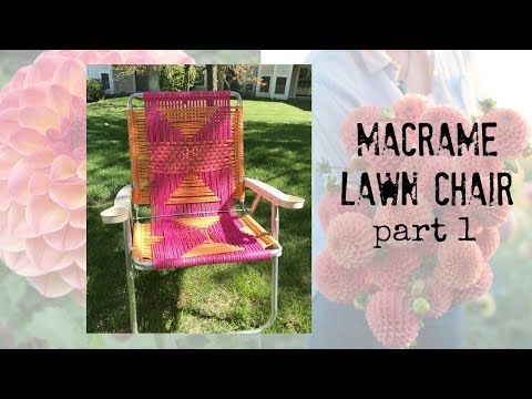 шезлонг макраме – часть 1 – начало работы