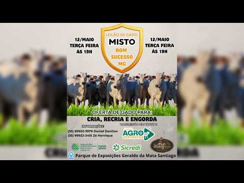 LEILÃO MISTO SINDICATO RURAL DE BOM SUCESSO E IBITURUNA/MG - 14/04/2026