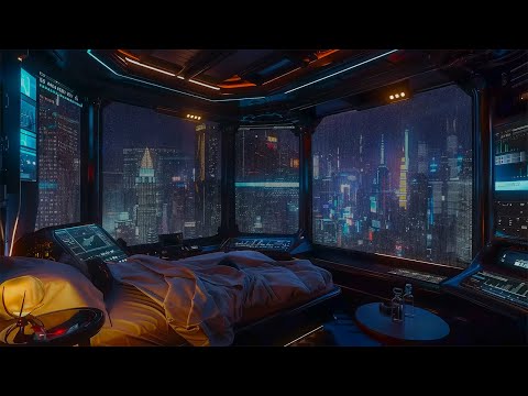 RAINTROPOLIS | Future City at Night | Ultra Relaxing Cyberpunk Ambient for Sleep