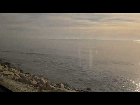 Train Ride on the Beach | Costa Brava | Barcelona to Blanes | Spain |Beach Waves Relaxation HD 1080P