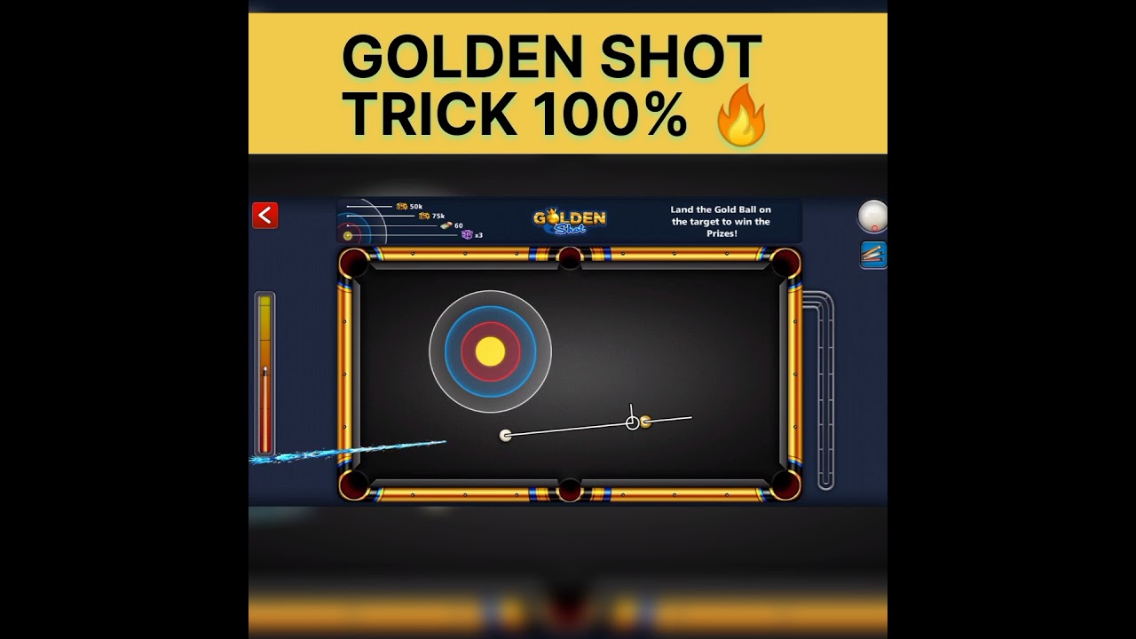 Golden Shot Trick 100% Working in 8 Ball Pool 🔥 #8ballpool