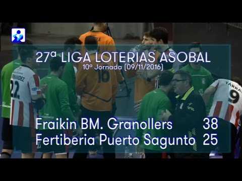 LIGA LOTERIAS ASOBAL J10 Fraikin BM Granollers - Fertiberia P. Sagunto 38 - 25